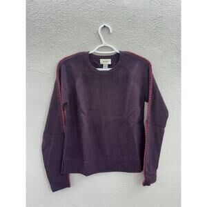 Neiman Marcus Womens Sweater Size Medium Purple Cashmere Long Sleeve Pullover
